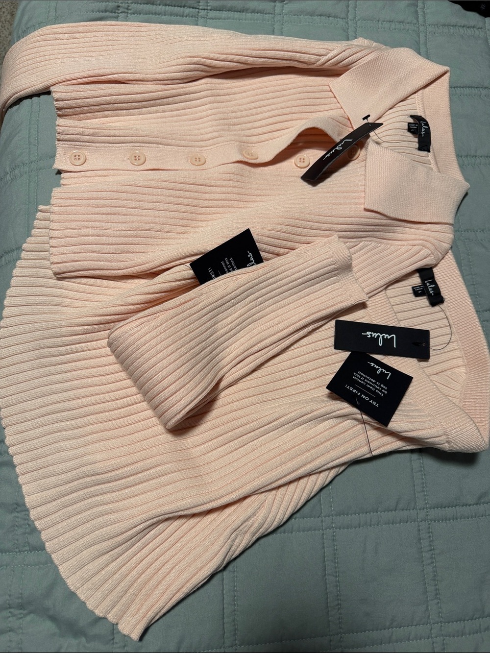 Lulu's Light Pink Ribbed Knit Mini Skirt - Picture 7 of 7